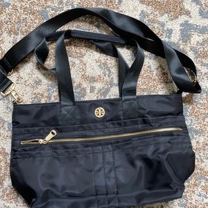 Tory Burch Black Nylon Tote Bag